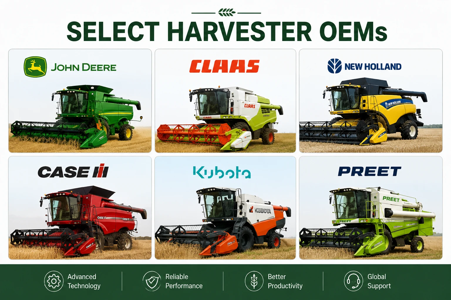 Select Harvester OEMs